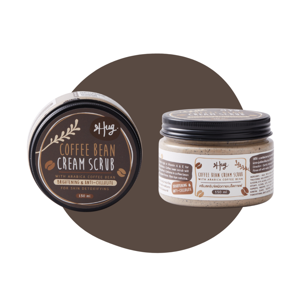 hug coffee bean cream scrub 150ml Hug Organic ฮัก ออร์แกนิค